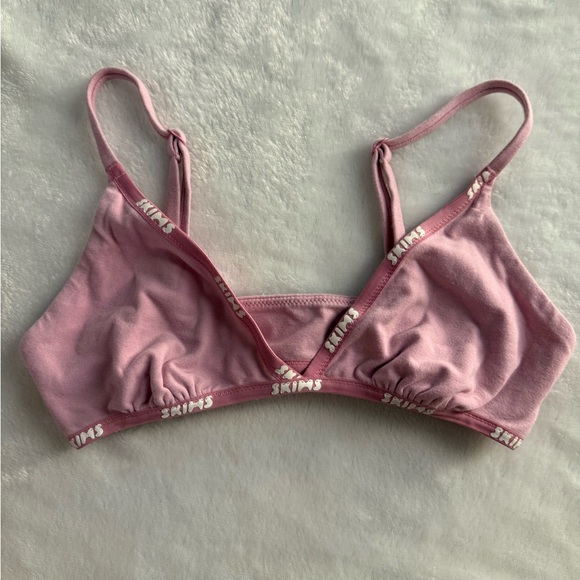 SKIMS bubblegum Pink logo Bralette - Picture 2 of 3